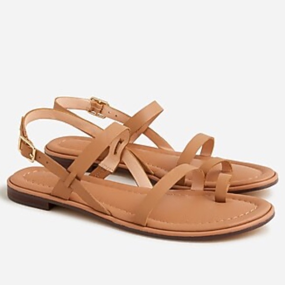 J.Crew Menorca Toe-Ring Slingback Sandals in Leather (US9.5)